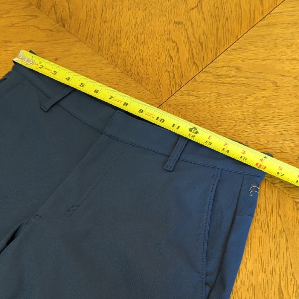 Fabletics Men's Navy Flat-Front Performance Shorts "The Don Short" - Picture 5 of 7